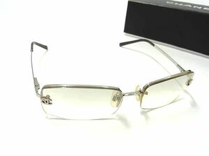 1円 CHANEL シャネル 4093-B c.124/6l 56□16 130 ココマーク ラインストーン サングラス 眼鏡 アイウェア シルバー系 FD1160