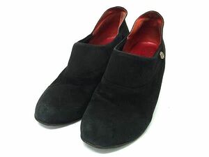 TORY BURCH トリーバーチ スエード ブーティ ショートブーツ 表記サイズ7L (約24.0cm) 靴 シューズ レディース ブラック系 DE5912