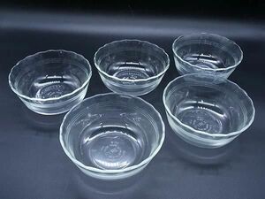 # beautiful goods ~# PYREX Pyrex heat-resisting glass bowl tableware . plate table wear 5 point set set sale DD7456