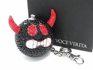 ■美品■ VOCE VERITA ヴォーチェヴェリタ ロンドボール デビル バッグチャーム キーホルダー アクセサリー ブラック系 DE4060