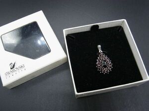 ■美品■ SWAROVSKI スワロフスキー ラインストーン ネックレスチャーム ペンダントトップ アクセサリー シルバー系 DD8988