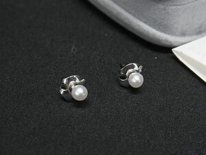 1 иен # прекрасный товар # TASAKItasakiкнига@ жемчуг пресноводный жемчуг пресная вода жемчуг примерно 3mm SV925 серьги аксессуары женский оттенок серебра BL1413