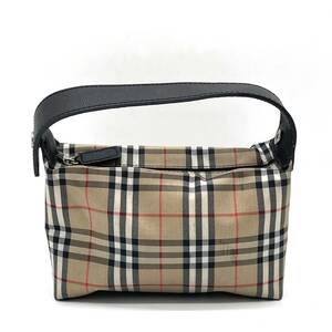 1 jpy superior article BURBERRY Burberry noba check Brown vanity pouch handbag 