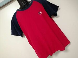 kkyj2773 ■ Kaepa ■ ケイパ Tシャツ カットソー トップス 半袖 コットン 赤×紺 M