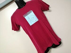 kkyj2835 ■ Free Delivery ■ Tシャツ カットソー トップス 半袖 ワインレッド コットン M