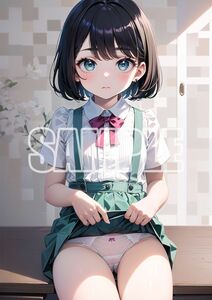 3786【高品質☆A4サイズポスター】アートポスター セクシー 美女 美少女 制服 下着 イラスト かわいい 女の子 同人 オリジナル アニメ