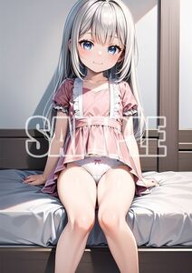 3794【高品質☆A4サイズポスター】アートポスター セクシー 美女 美少女 制服 下着 イラスト かわいい 女の子 同人 オリジナル アニメ