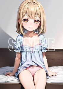 3796【高品質☆A4サイズポスター】アートポスター セクシー 美女 美少女 制服 下着 イラスト かわいい 女の子 同人 オリジナル アニメ