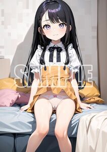 3828【高品質☆A4サイズポスター】アートポスター セクシー 美女 美少女 制服 下着 イラスト かわいい 女の子 同人 オリジナル アニメ