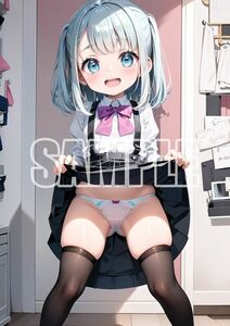 3840【高品質☆A4サイズポスター】アートポスター セクシー 美女 美少女 制服 下着 イラスト かわいい 女の子 同人 オリジナル アニメ