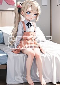 3844【高品質☆A4サイズポスター】アートポスター セクシー 美女 美少女 制服 下着 イラスト かわいい 女の子 同人 オリジナル アニメ