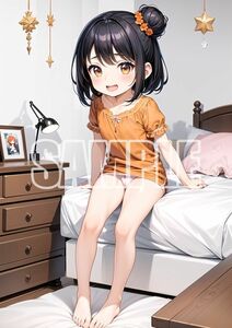 3860【高品質☆A4サイズポスター】アートポスター セクシー 美女 美少女 制服 下着 イラスト かわいい 女の子 同人 オリジナル アニメ