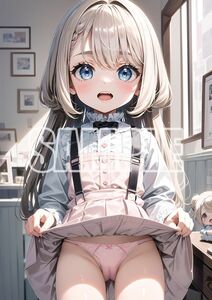 3992【高品質☆A4サイズポスター】アートポスター セクシー 美女 美少女 制服 下着 イラスト かわいい 女の子 同人 オリジナル アニメ