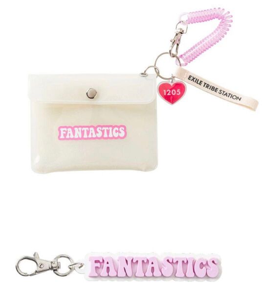 FANTASTICS トラステ ラバーキーホルダー ラメクリアポーチ