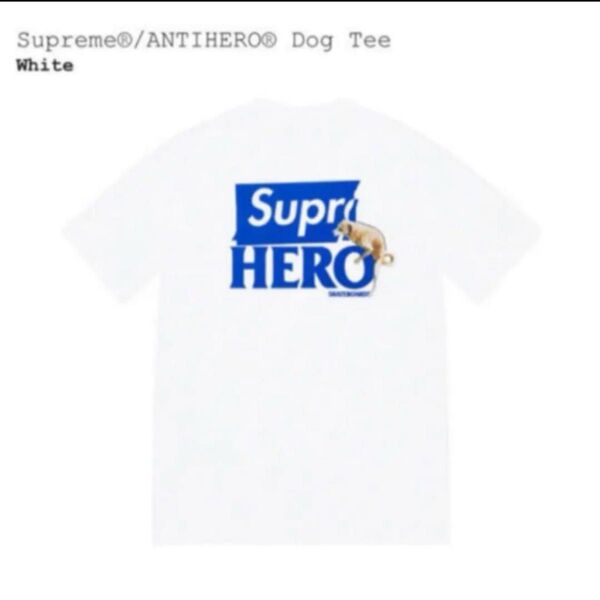Supreme Anti Hero Dog Tee Lサイズ 白