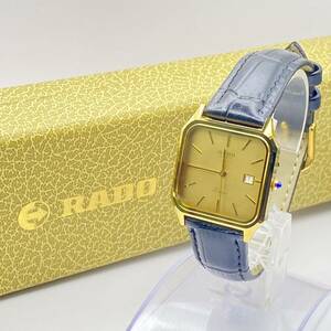 [ прекрасный товар * с коробкой ] RADO Rado lube ru наручные часы 129.9519.9 Gold с коробкой с биркой новый товар батарейка новый товар ремень 