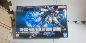  Bandai HG 1/144e-ru Strike Gundam GAT-X105+AQM/E-X01 новый товар нераспечатанный Mobile Suit Gundam SEED