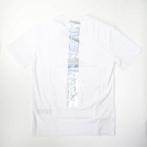 新品正規品 Emporio Armani EA7 エンポリオ アルマーニ 3LPT32 PJ02Z ホログラム バックプリント Tシャツ ホワイト L