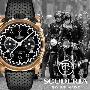 【定価21万】CTスクーデリア SCUDELIA ツノ型クロノグラフ CAFE RACER 高級イタリアブランド 日本未発売 新品メンズ 腕時計 スイス製