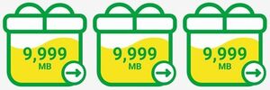 mineo パケットギフト 約30GB (9,999MB×3) マイネオ