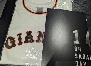 王貞治 1959年 復刻ユニホームTシャツ 巨人 読売ジャイアンツ　メッセージボード付　野球 復刻デザインTシャツ 