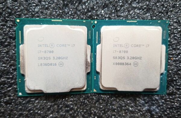 Intel CoreI7 8700 ２つ　正常動作品