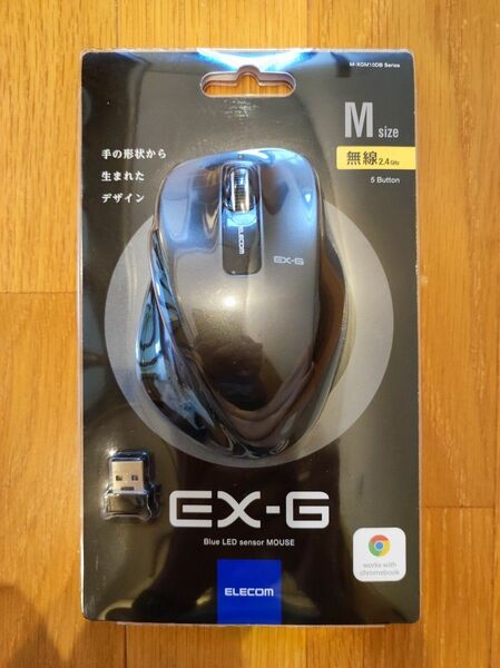 ELECOM ワイヤレスマウス EX-G 5ボタン ブラック Mサイズ M-XGM10DB