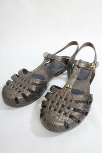 【USED】Vivienne Westwood×Melissa / MULTICOLOR GLITTERシューズ USA5 ブラウン 【中古】 Y-24-05-01-028-sh-SZ-ZY