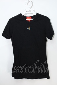 【USED】Vivienne Westwood / TS/カラーオーブ刺繍Tシャツ ヴィヴィアンウエストウッド ビビアン 黒 【中古】 S-24-05-01-037-ts-UT-ZS