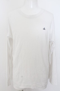 【USED】Vivienne Westwood MAN / ワンポイントORB 長袖Tシャツ 44 ホワイト 【中古】 O-24-05-05-023-to-IG-OS