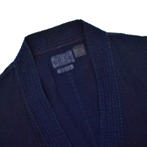 良品 日本製 BLUE BLUE JAPAN ARIGATO 和服 羽織 ベスト size.3(L) インディゴ 藍 麻×綿 ハリウッドランチマーケット 刺子 道着