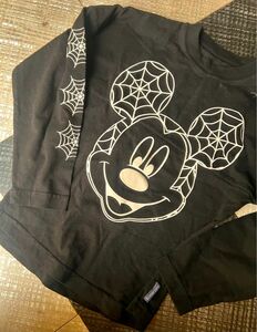 Disney spirit jersey スピリットジャージー ハロウィン ミッキー ロンT 長袖Tシャツ 黒