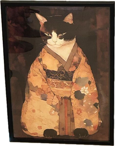 浮世絵風猫キャンバスアート