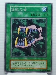 遊戯王カード 当時物 引退品★猛獣の歯 魔法カード★初期 二期 レア 高橋和希 Yu-Gi-Oh OCG