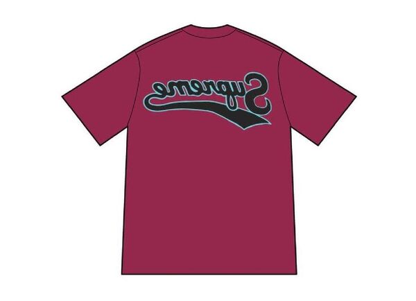 Supreme Backwards Tee "Cardinal"