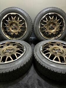 ★195/60R17 YOKOHAMA/ice GUARD iG60 23年製 LMG 17インチ 6.5J ＋42 100 4H スタッドレス 4本 ライズ ロッキー (南4-F858)