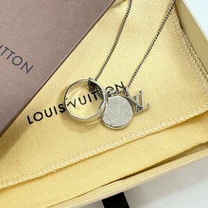  gold грамм [27]LOUIS VUITTON Louis Vuitton кольцо колье монограмма M62485 серебряный цвет * коробка * сумка для хранения * [ бесплатная доставка ]