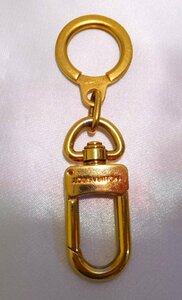  gold gram [25] [ free shipping ]LOUISVUITTON Louis Vuitton anokre key holder key ring Gold color *999@L051