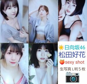 日向坂46 松田好花 sexy shot 生写真 L判 ５枚 □譲受品(専門業者)再編成出品