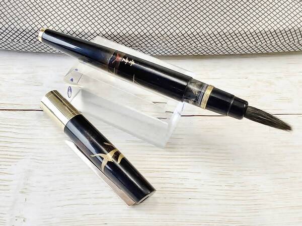 【極希少】 パイロット 万年筆 筆ペン 蒔絵 国光会 國光會 銘有 在銘 PILOT ふでペン アンティーク品 珍品 昭和 現状渡し