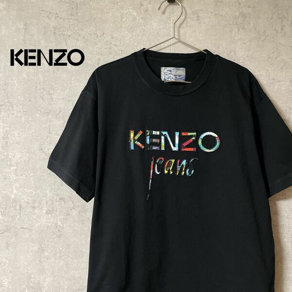 KENZO JEANS ケンゾー 90s ビンテージ デザイン Tシャツ 半袖 ブラック