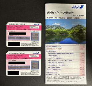 【未使用・新品】ＡＮＡ 株主優待券 2枚 + ANAグループ優待券 1冊 全日本空輸