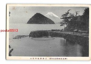 Xt0981●静岡 伊豆長岡 三津淡島の富士山【絵葉書】