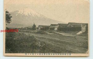 Xi3966●静岡 瀧河原廠舎 登山道より富士山【絵葉書】