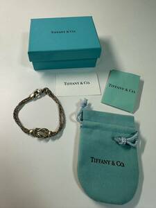 TIFFANY＆Co ティファニー ダブルロープ センターノット SV925 ブレスレット アクセサリー レディース メンズ シルバー