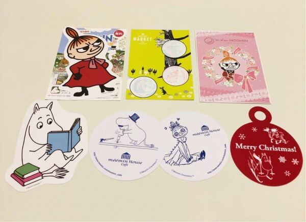 ムーミンハウスカフェ コースター マーケット ムーミンパパ ミィ ミムラ 原作 イラスト ムーミン展 MOOMIN! STORY 松屋銀座 会場限定カード