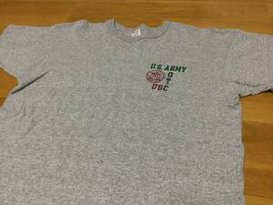 OLD CHAMPION '80s 目無し 霜降りグレー US ARMY ROTC Tee (XL) ビンテージ チャンピオン VINTAGE 送料込み!!