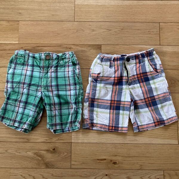GAP ハーフパンツ ショートパンツ チェック 半ズボン キッズ 110 2枚セット