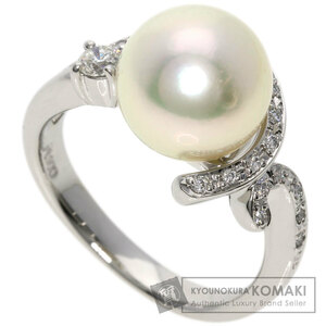 ジュエリー アコヤパール 真珠 ダイヤモンド リング・指輪 プラチナPT900 中古