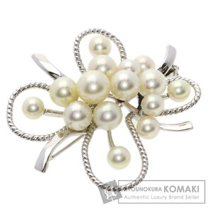 MIKIMOTO ミキモト アコヤパール 真珠 ブローチ K14ホワイトゴールド レディース 中古